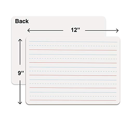 5 Pack Double Sided Whiteboards Lined Dry Erase Board For Kids Ruled Writing Board Handwriting Practice For Kids Small White Board Dry Erase Boards Lines 9X12 Student 5 Dry Erase Markers Included #TOP2