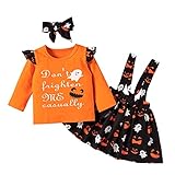✿Baby Kleidung Mädchen Langarm T-Shirt Top Hose Halloween Kleinkind Babykleidung Set mit Stirnband Babykleidung Set Baby Mädchen Kleidung Outfit Body Strampler Overall Romper Neugeborene Weiche Hoodie Sweatshirt Babyset Baby Clothes Set Outfits Kurzarmhemd Geburtstag Party Tütü Rock Bekleidungsset Fotoshooting Kostüme Kinderkleidung Tüllkleid Briefspielanzug Festkleidkleid Schlafanzug Bodysuit Jumpsuit