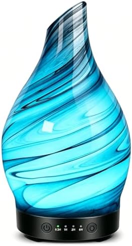 Essential Oil Diffuser 150ML, Glass Aromatherapy Diffuser with 4 ...