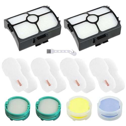 Alrens HZ3002�����p�t�B���^�[�ƏL���L�b�g Shark HZ3002 HZ3000 Stratos ���y�ʃR�[�h�t���X�e�B�b�N�|���@�p HEPA2�� �t�H�[��&�t�F���g�t�B���^�[4�� �L�C���a�܃J�[�g���b�W4��