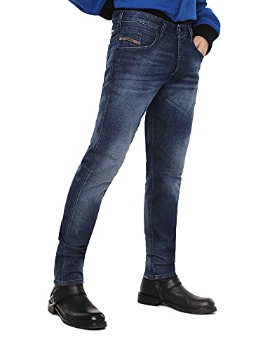 Jean Diesel D-Bazer denim bleu délavé coupe tapered fuseau homme