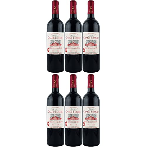 Château Grand Bossuet Lalande de Pomerol AOC Rotwein rot trocken Frankreich inkl. FeinWert E-Book (6 x 0.75 l)