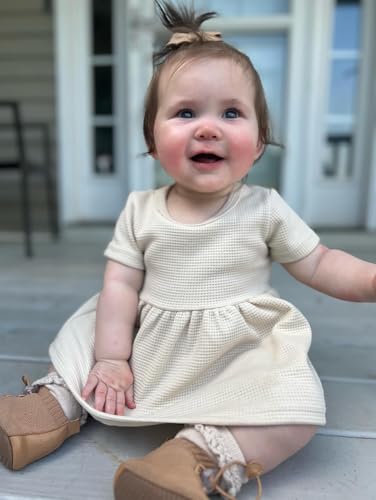 Unutiylo Preemie Newborn Baby Girl Clothes 0-18M Knitted Tunic Top Short Set Summer Outfits Premie Girls Clothing Set2