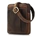ekavale Umhängetasche Herren aus Leder - Stylische Schultertasche Herren Vintage - Messenger-Bag für Männer, für Alltag, Arbeit Robuste kleine Herrentasche (Wood)