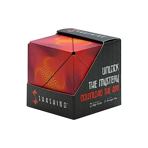 Shashibo Shape Shifting Box - Award-Winning STEM Fidget Toy with Ultra Strong Magnets - Puzzle Cube Transforms Into 100+ Shapes, Perfect Sensory Gift for Kids, Teens, and Adults (Optical Illusion)