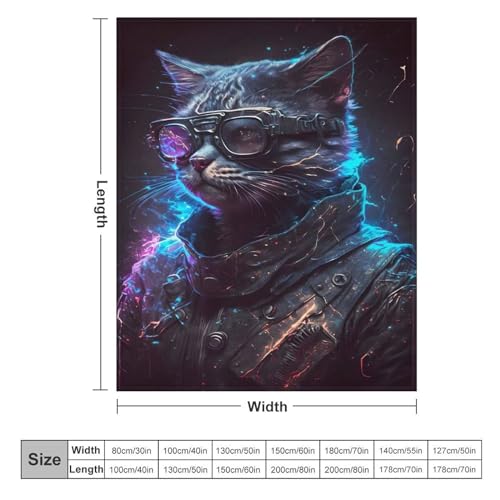 Couverture en chat 3D moelleuse pour éliminer les frissons sur canapé - 6