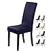 Produktbild Stuhlhussen 6 Stück, Stretch-Stuhlbezug elastische moderne Husse Elasthan Stretchhusse Stuhlbezug Stuhlüberzug . bi-elastic Spannbezug, sehr pflegeleicht und langlebig Universal(Packung von 6,Blau)