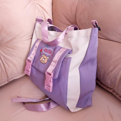 Kit Mochila Feminina Infantil Estilo Coreana KPOP Estojo Bolsa Tipo Pochete Bolsa Toto Tipo Sacola B