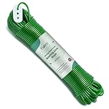 Washing Line Rope 30m/100ft | Strong Thick Clothes Lines for Outside with 200kg Pulling Force | Rust Resistant, Easy to Clean Steel Core PVC Clothes Line Rope | Clothesline for Drying Garments Outdoor