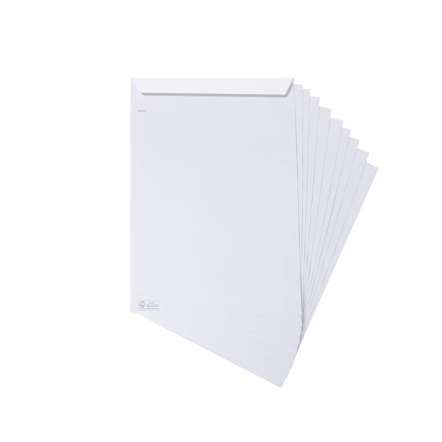 Unipapel - Sobres Papel Blancos 100g, 229x324mm, 50 Unidades, Tipo Bolsa, Tira Autoadhesiva Silicona Autodesk, Apertura Superior, FSC, Documentos A4 Sin Pliegues