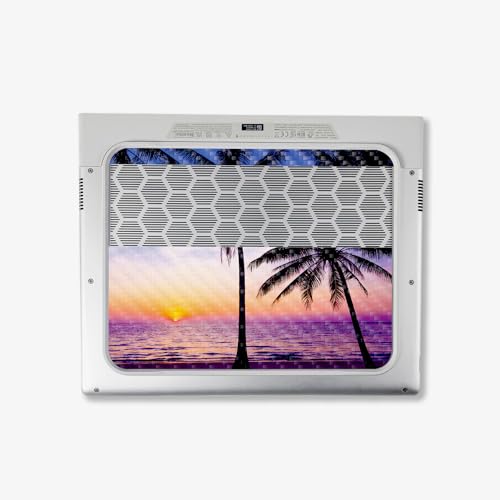 Image of MightySkins Carbon Fiber Skin Compatible with Alienware X14 R2 (2023) Full Wrap Kit - Palm Sunrise | Protective, Durable Textured Carbon Fiber Finish | Easy to Apply & Change Styles | Made in The USA