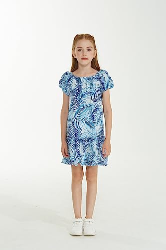 Image of Hawaii Hangover Family Matching Hawaiian Clothes, Simply Blue Leaves | Family matching Hawaiian outfits, Simply Blue Leaves, lightweight rayon, machine washable, tropical leaf print, luaus