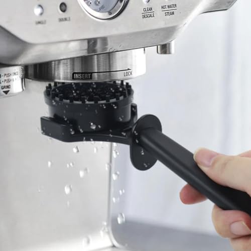 Image of Supvox 51mm Portafilter Spout Cleaning Brush Nylon Bristle Cleaning Brush Coffee Spout Scrub Brush, Easy to Clean, Espresso Coffee Machine Accessory