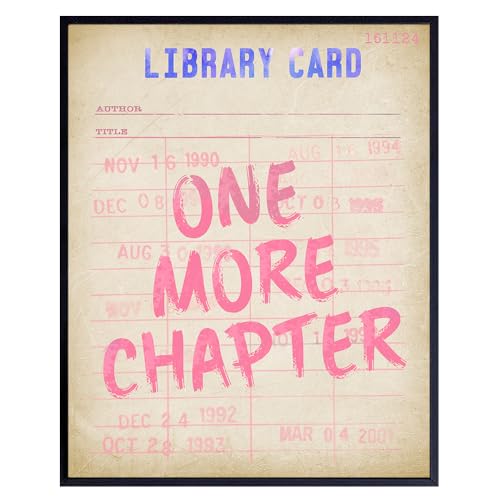 Library card Book Wall Art - Book Quotes Wall Decor...