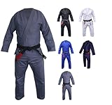 Your Jiu Jitsu Gear Brazilian Jiu Jitsu Black,Blue and White Uniform Grey A2