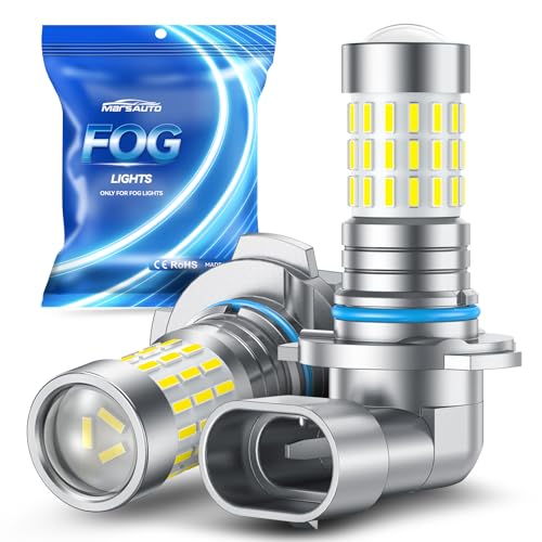 Image of Marsauto 9145 H10 LED Fog Light Bulbs, 10,000 lumens 6000K Cool White, 48 Chips DRL Bulb, H10 Led Fog Lights 1:1 Mini Size 9140 9040 9045 Led Fog Lights, 360 Illumination, Side Marker Lights