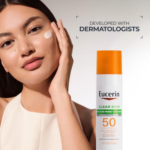 Eucerin Clear Skin Face Sunscreen Lotion, SPF 50, 2.5 FL OZ - image 6