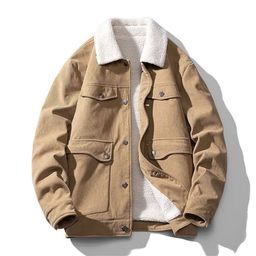 Winter Add Velvet Add Thick Coat Male Lapel Slim Youth All-Match Coat(Medium)