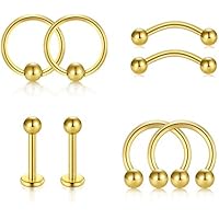 VF VFUN 16G Piercing Oreja Tragus Piercing Nariz Labio Ceja