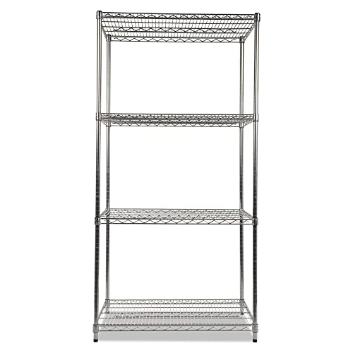 Alera Alesw503624Sr Industrial Heavy Duty Wire Shelving Starter Kit, 4-Shelf, 36W X 24D X 72H,Silver #TOP1