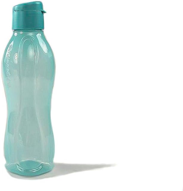 Tupperware Eco to Go 750 ml Blue Turquoise Water Bottle Clip Closure Eco Bottle FBA 6052
