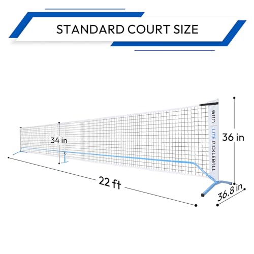 A11N SPORTS Portable Pickleball Net - 22ft Regulation Size Net with Carrying Bag - Thumbnail 2