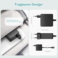 Basicvolt 100W 90W 65W USB C Netzteil Laptop Ladegerät für Dell HP Lenovo Thinkpad Asus Acer Samsung Laptop Ladekabel Adapter – Ansicht 2