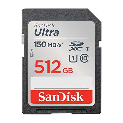 SanDisk Cartão de memória Ultra SDXC UHS-I de 512 GB - até 150 MB/s, C10, U1, Full HD, cartão SD - SDSDUNC-512G-GN6IN