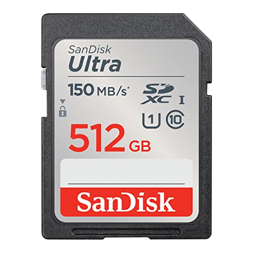 SANDISK 512GB Ultra SDXC UHS-I Memory Card - Up to 150MB/s, C10, U1, Full HD, SD Card - SDSDUNC-512G-GN6IN by Sandisk - Used condition - US$68.70