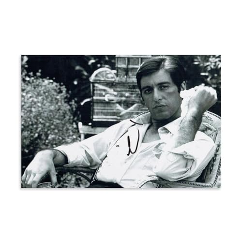 AL PACINO Póster con firma rara, impresiones en lienzo, murales, pinturas decorativas para el salón, pinturas para habitaciones de niños, murales modernos para habitaciones de niñas, imágenes de