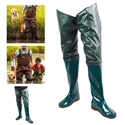 Vissen Hip Waders Antislip Waterdichte PVC Wading Broek met gesplaarzen Ademend heuplaarzen Groen Maat 43 1 Paar, Waterdichte Heuplaarzen - Image 7