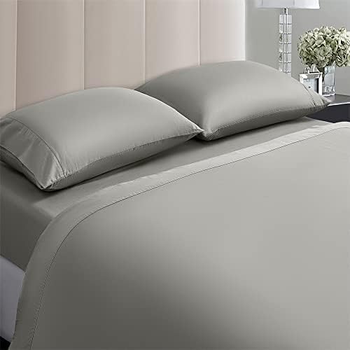 100% Egyptian Cotton Sheets King Size,1000 Thread Count Luxury Heavy Bed Sheets Set,Very Smooth Soft with 18" Deep Pocket Sheets 4 Pc Sets (Dove Grey, King)