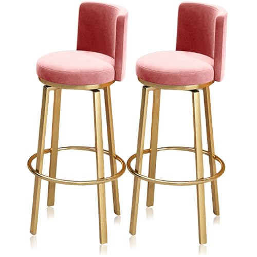 �x���x�b�g��]�o�[�X�c�[�� 1/2/3/4 �Z�b�g�A�����r�t���J�E���^�[�����X�c�[���A�w������ƃt�b�g���X�g�t���̃��_���ȃo�[���H�֎q�A�L�b�`���A�C�����h�A�J�t�F�A�p�u�p(Pink Gold,2 PCS 65cm)