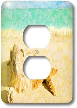 3dRose LLC 3dRose LLC lsp_123181_6 Beach n Seashell Impressions - 2 Plug Outlet Cover