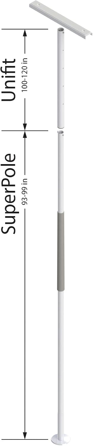 Healthcraft Products Uni-Fit Extender: Floor-to-Ceiling Vertical Support Pole Height Extender