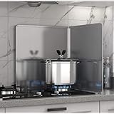 防熱板 油はねガード レンジガード スプラッタスクリーン壁オイルバッフル、キッチンガスストーブバッフルクッキンググリーススプラッシュステンレス鋼断熱ボード 油はねガード 0708(Size:30*30cm)