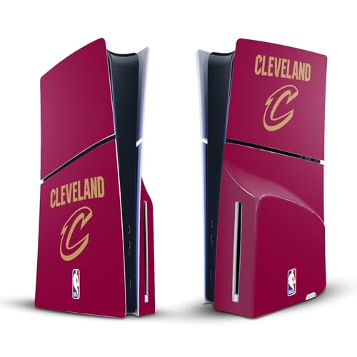 Vinyle autocollant de jeu peau Cleveland Cavaliers rouge compatible console PS5 Slim Disc