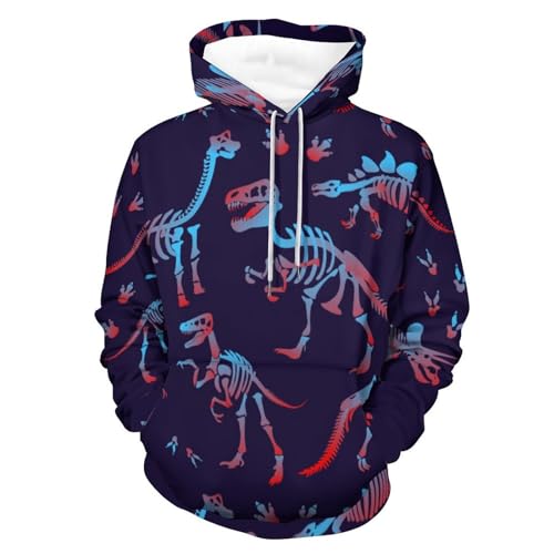 Manche Longue Hoody contre le froid sweat confortable imprimé dinosaure
