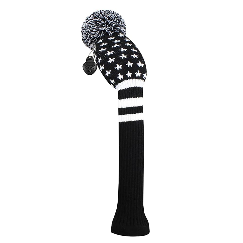 Scott Edward 1PCS Knit Golf Club Cover Driver(460CC) with Rotating Number Tags-Abstract Pattern — image 1