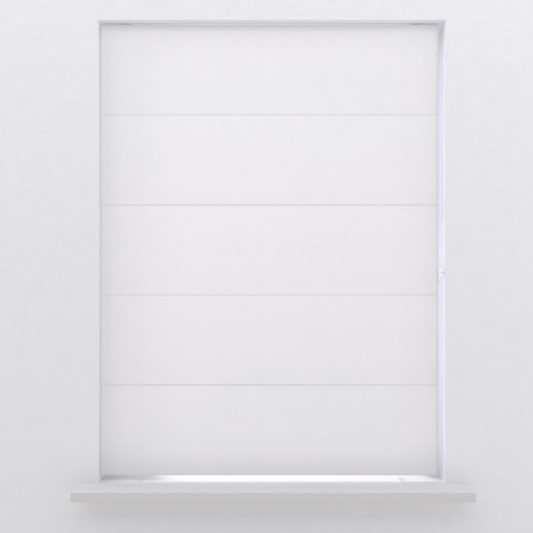Store Bateau - Store Romain - Easy Canvas - Blanc - 60 x 180 - sans perçage - Fixation par Serrage