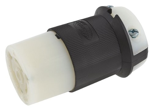 Hubbell Wiring Device-Kellems HBL2613 Connector Body; 30 A; 125 VAC; L5-30R (NEMA); Black/White; 0.360 to 0.930 in. by Hubbell - Used condition - US$52.01