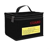 Feuerfeste Batteriesicherheitstasche für Lithium-Ionen-Akkus, entworfen zum Schutz vor Feuer und Explosion während des Ladevorgangs und der Lagerung (215 x 165 x 145 mm)