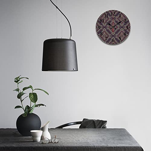Decorative Ethnic Stytle Silent Non Ticking Wall Clock Easy To Read Decorative For Home Office #TOP4