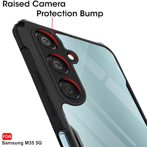 TheGiftKart Shockproof Crystal Clear Back Cover Case for Samsung Galaxy M35 5G | 360 Degree Protection | Protective Design | Transparent Back Cover Case for Samsung M35 5G (PC & TPU, Black Bumper) 5 413RH8XQISL