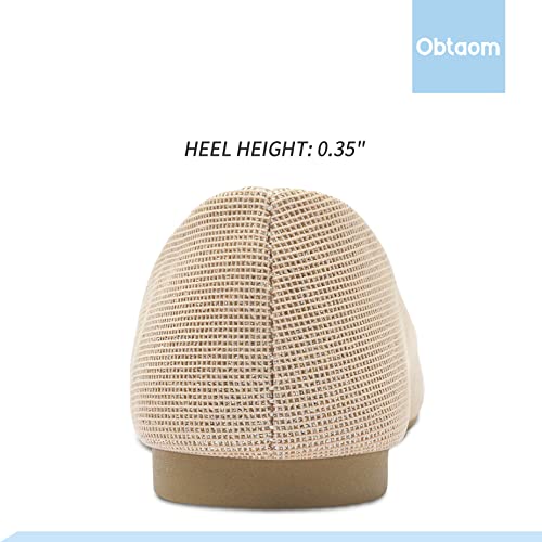 Image of Obtaom Round Toe Women Flat Shoes Slip on Girls Dress Black Ballet Flats
