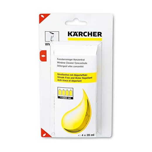 Kärcher RM 503 Fönsterputs-medel, 20 ml koncentrerat rengöringsmedel fönster (4 x 20 ml doser), för WV Fönstertvättar