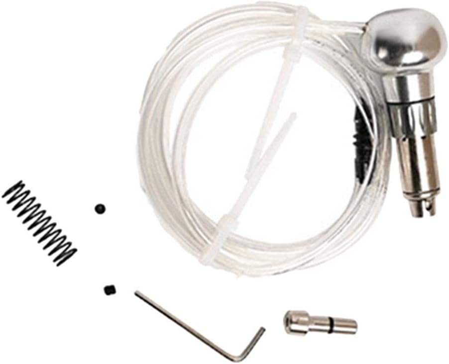Professional Pneumatic Machine Graver Handle Engraving Handpiece Set - Stainless Steel Design for Jewelry Making and Metal Working - 50cm Pipe Length - Crafts - 12cm, White