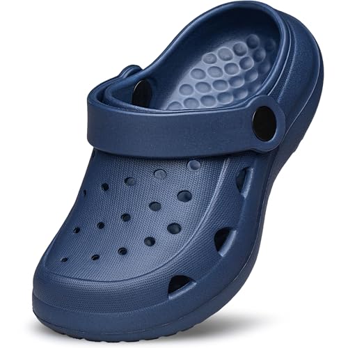 Image of vibdiv Boys Girls Clogs Kids Garden Shoes Unisex Child Cartoon Slides Sandals Beach Slipper Indoor Outdoor(Toddler /Little Kids /Big Kids)
