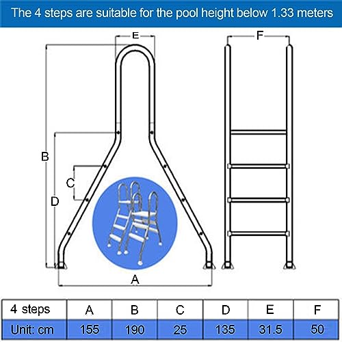 Escalera para piscina con 4 peldaños y capacidad 660 lb miniatura 2