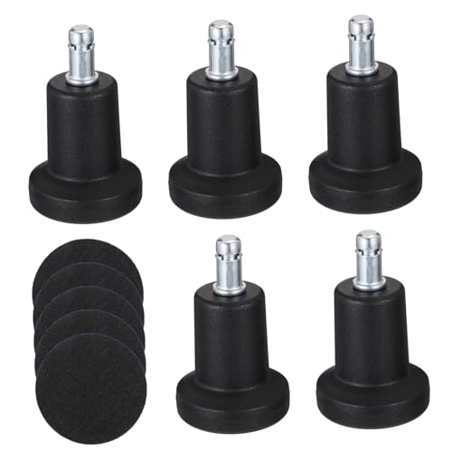 HOMSFOU 5pezzi Ruote Fisse Per Sedia Ufficio Tappetini Antiscivolo Per Sedia Facili Da Installare Silenziose e Non Danneggiano Pavimento Per Uffici Case e Scuole